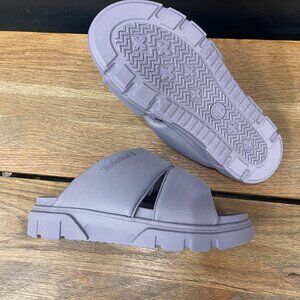 TIMBERLAND WOMEN'S GREYFIELD SANDAL SLIDE SANDAL MEDIUM PURPLE KNIT A2N21-EIM